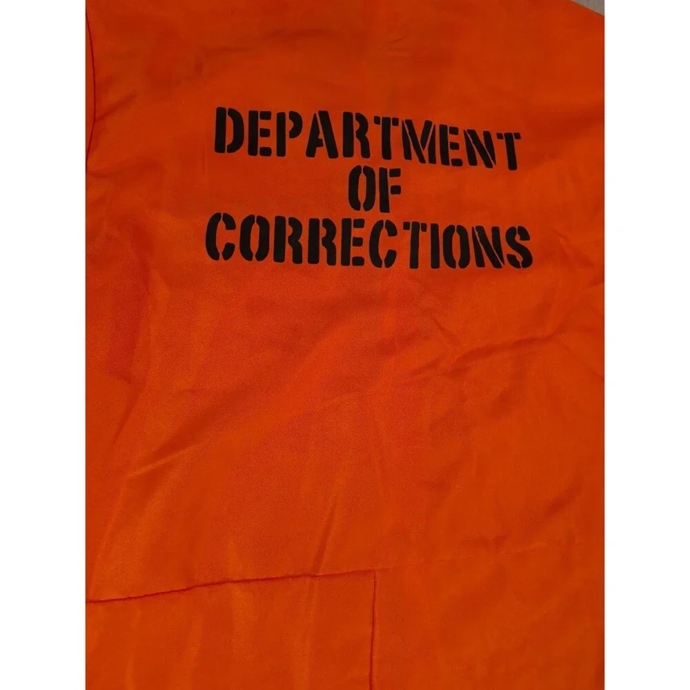 Prisoner Convict Jail Bird Orange Jumpsuit Dept Of Corrections S/M